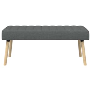 Lavice s kanálovým prošíváním Tmavě šedá 110 x 40 x 46 cm - obrázek 5