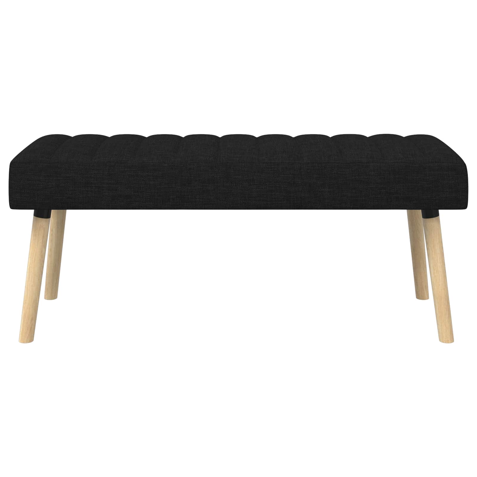 Πάγκος με Καναλεύματα Μαύρο 110 x 40 x 46 cm Ύφασμα - Image 5