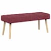 vidaXL Kanaliga pehmendatud pink Veinpunane 110 x 40 x 46 cm kangas