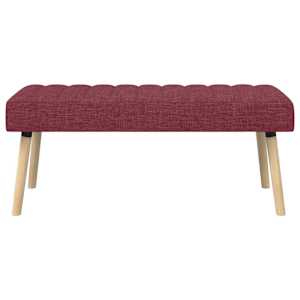 Lavice s kanálovým prošíváním Víno Červené 110 x 40 x 46 cm - obrázek 5