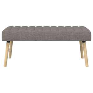 Lavice s kanálovým prošíváním Taupe 110 x 40 x 46 cm Textil - obrázek 5