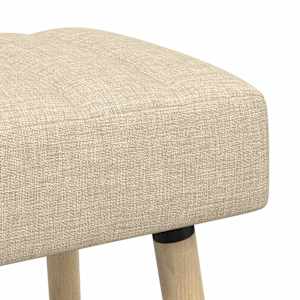 Lavice s kanálovým prošíváním Krémová 110 x 40 x 46 cm Textil - obrázek 6