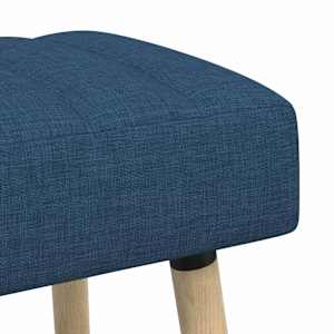 Lavice s kanálovým prošíváním Modrá 110 x 40 x 46 cm Textil - obrázek 6