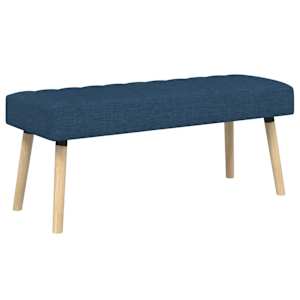 Lavice s kanálovým prošíváním Modrá 110 x 40 x 46 cm Textil - obrázek 2