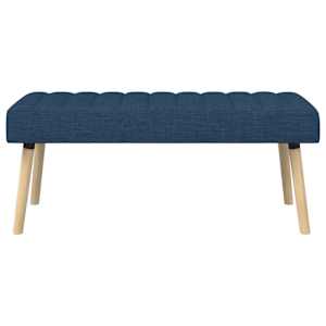 Lavice s kanálovým prošíváním Modrá 110 x 40 x 46 cm Textil - obrázek 5