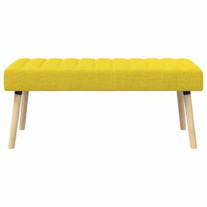 Lavice s kanálovým prošíváním Světlá žlutá 110 x 40 x 46 cm - obrázek 5