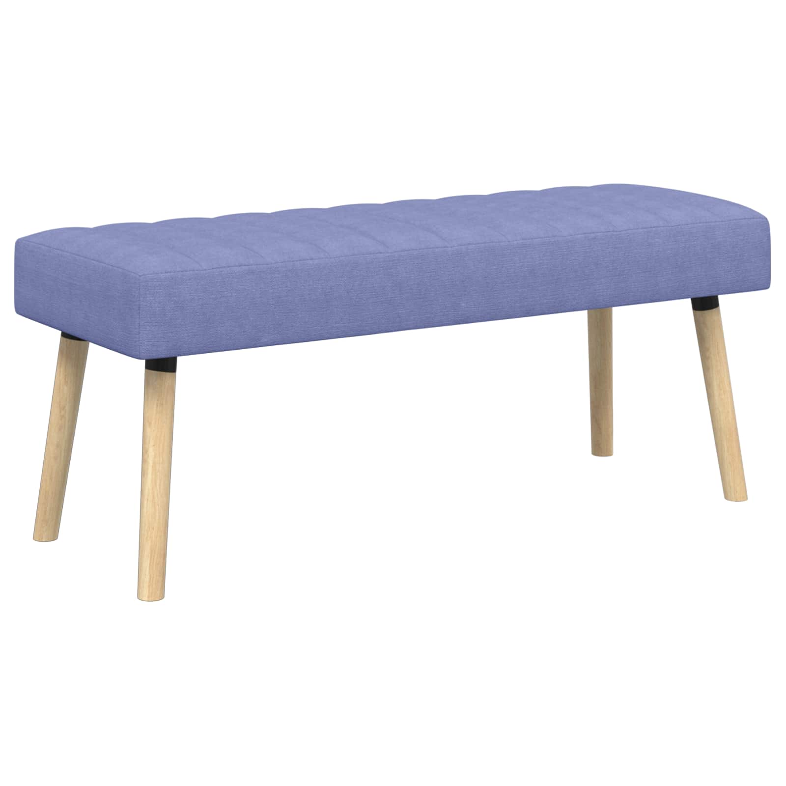 vidaXL Bancă cu tapițare canelată Albastru Jeans 110 x 40 x 46 cm