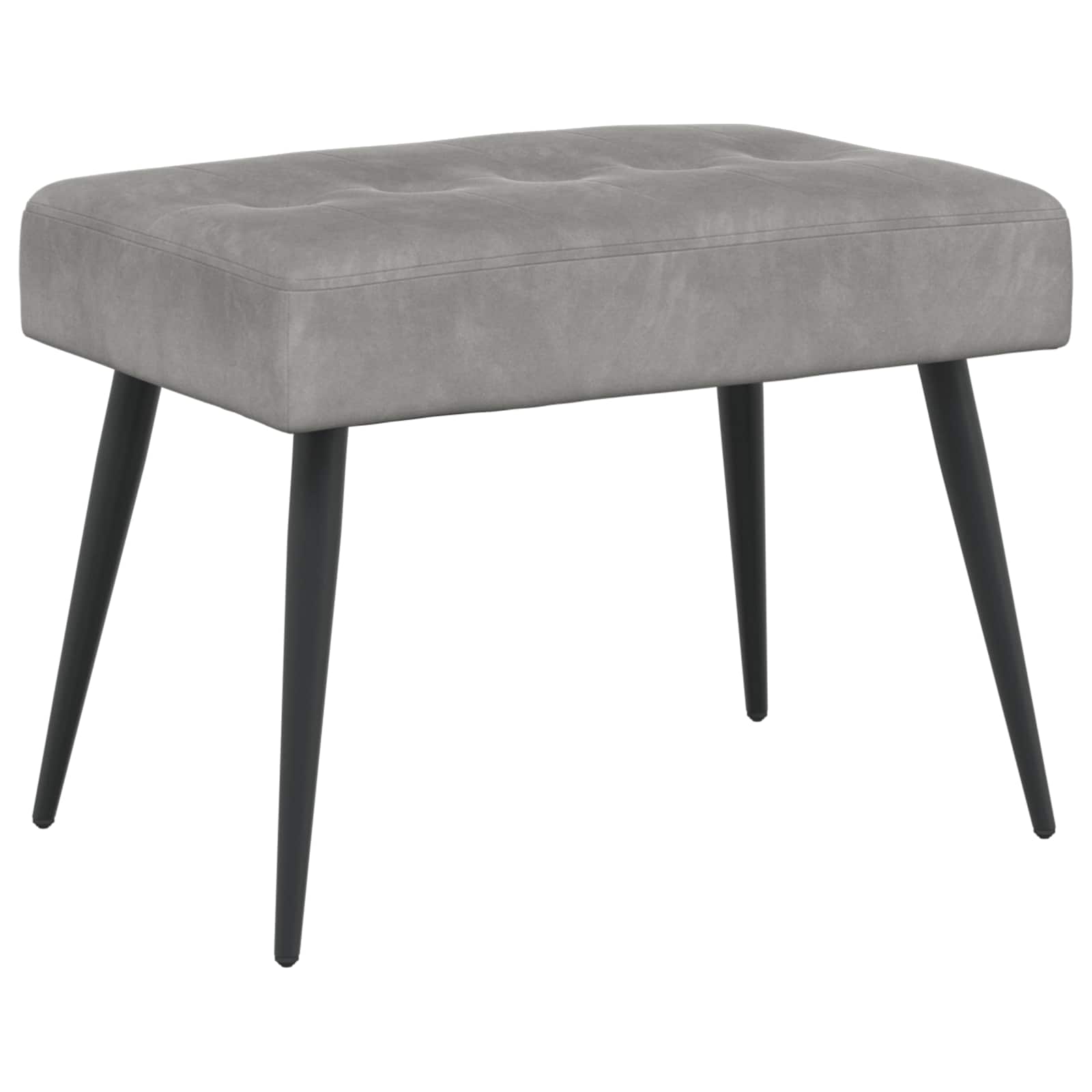 vidaXL Bancă cu butoane capitonate Gri deschis 60 x 40 x 45 cm Catifea