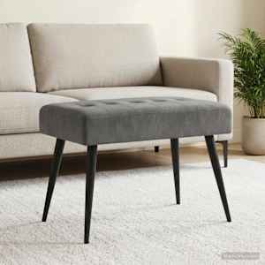 Lavice s knoflíkovým prošíváním Tmavě šedá 60 x 40 x 45 cm - obrázek 4