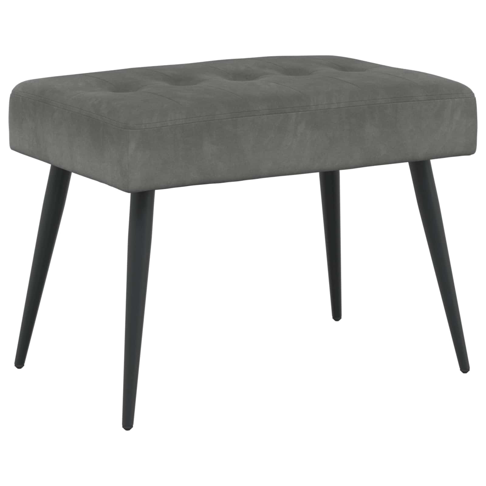 vidaXL Bancă cu butoane capitonate Gri închis 60 x 40 x 45 cm Catifea
