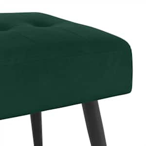 Lavice s knoflíkovým prošíváním Tmavě zelená 60 x 40 x 45 cm - obrázek 6