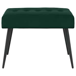 Lavice s knoflíkovým prošíváním Tmavě zelená 60 x 40 x 45 cm - obrázek 5