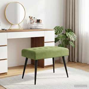 Lavice s knoflíkovým prošíváním Světlá zelená 60 x 40 x 45 cm - obrázek 1