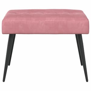 Lavice s knoflíkovým prošíváním Růžová 60 x 40 x 45 cm Samet - obrázek 5