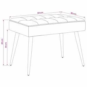 Lavice s knoflíkovým prošíváním Růžová 60 x 40 x 45 cm Samet - obrázek 9