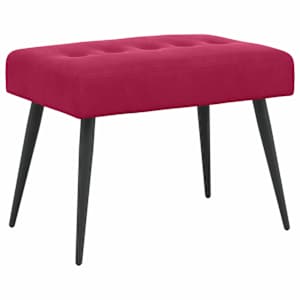 vidaXL N&ouml;&ouml;riga pehmendatud pink Veinpunane 60 x 40 x 45 cm Samet