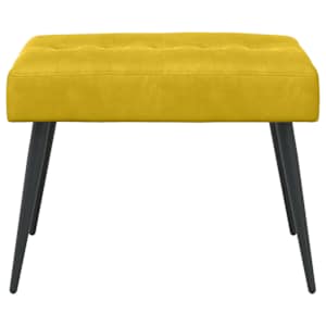 Lavice s knoflíkovým prošíváním Žlutá 60 x 40 x 45 cm Samet - obrázek 5