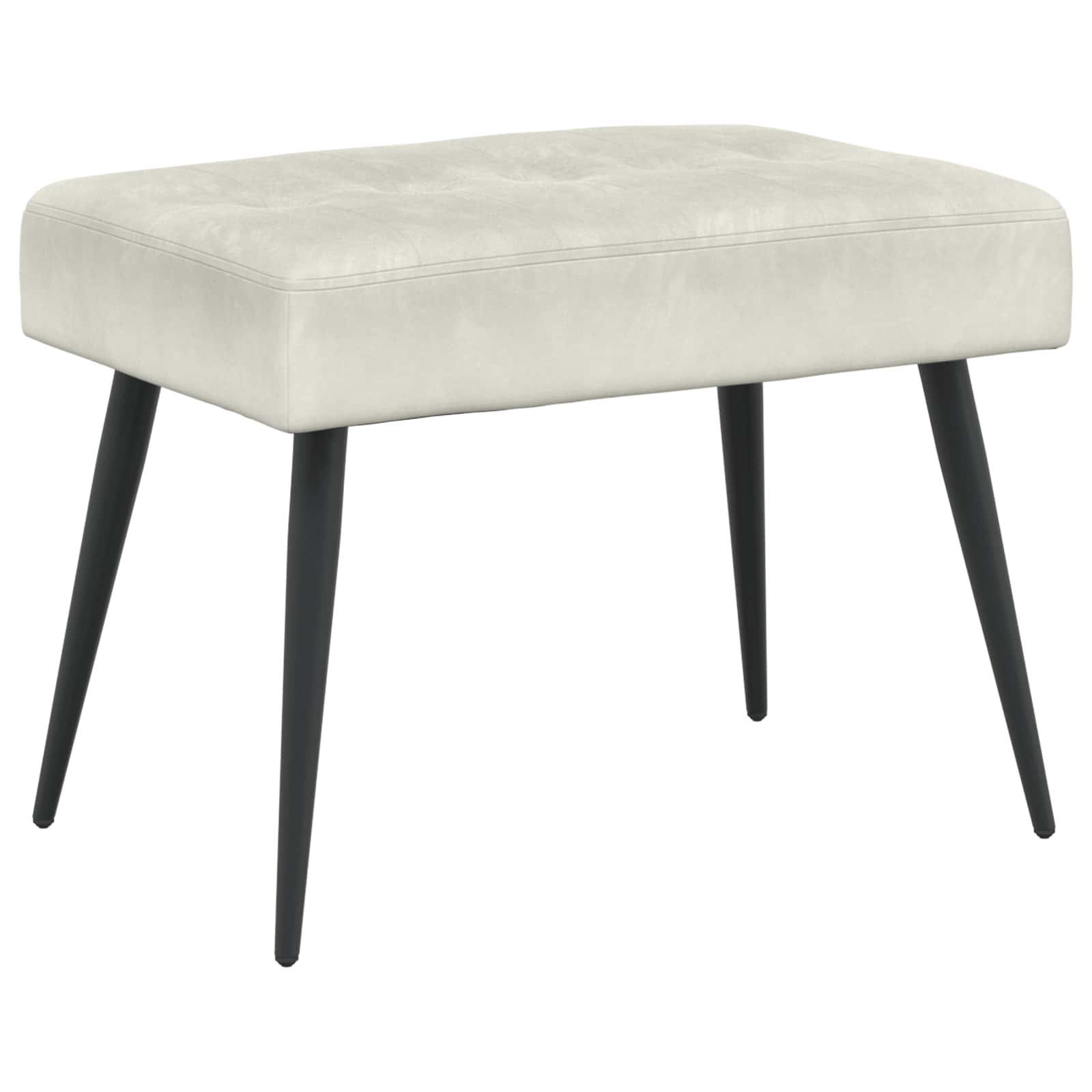 vidaXL Bancă cu butoane capitonate Crem 60 x 40 x 45 cm Catifea