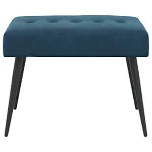 Lavice s knoflíkovým prošíváním Modrá 60 x 40 x 45 cm Samet - obrázek 5