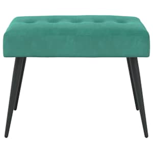 Lavice s knoflíkovým prošíváním Tyrkysová 60 x 40 x 45 cm Samet - obrázek 5