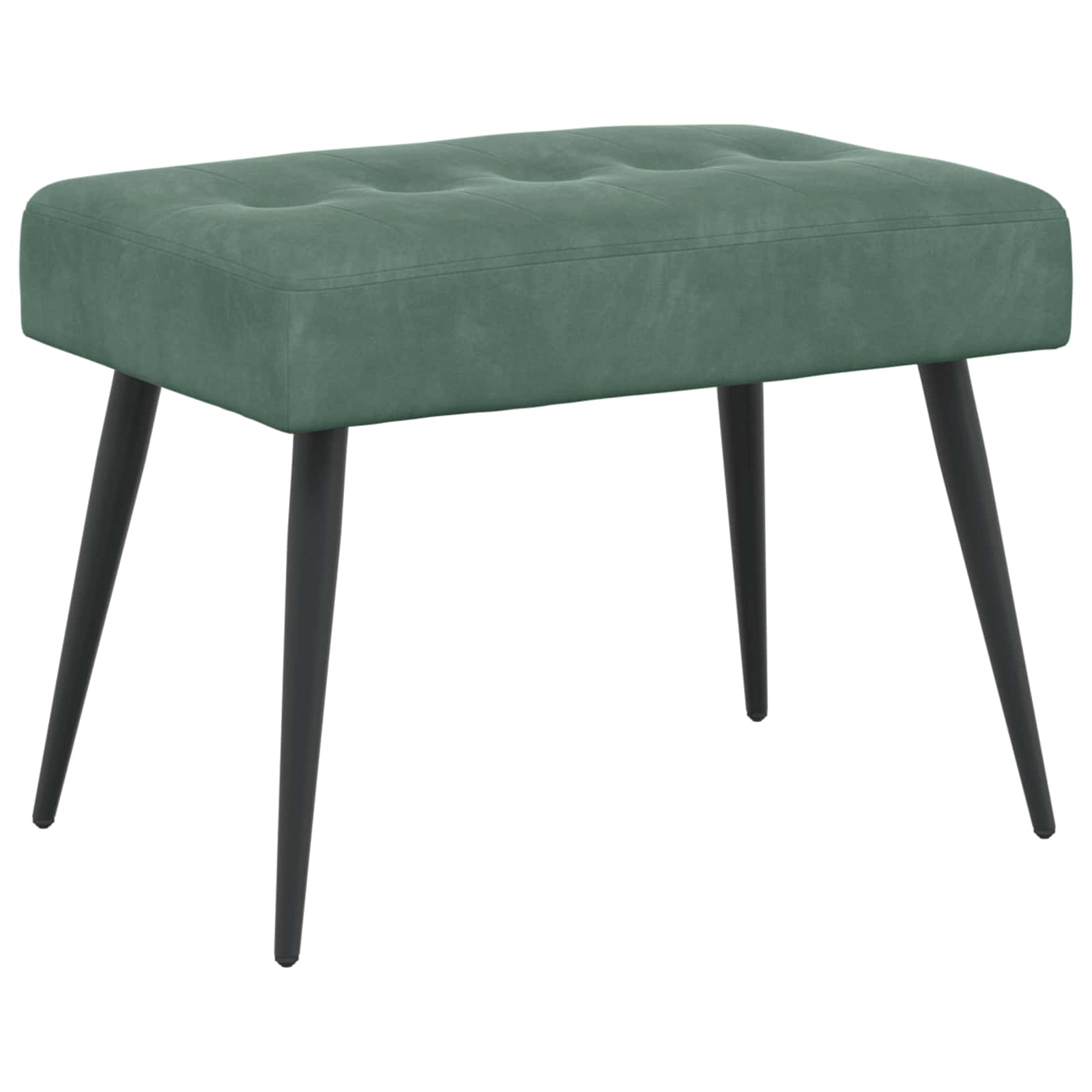 vidaXL Bancă cu butoane capitonate Verde Mării 60 x 40 x 45 cm Catifea