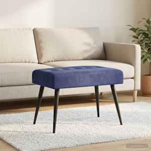 Lavice s knoflíkovým prošíváním Policová modrá 60 x 40 x 45 cm - obrázek 4