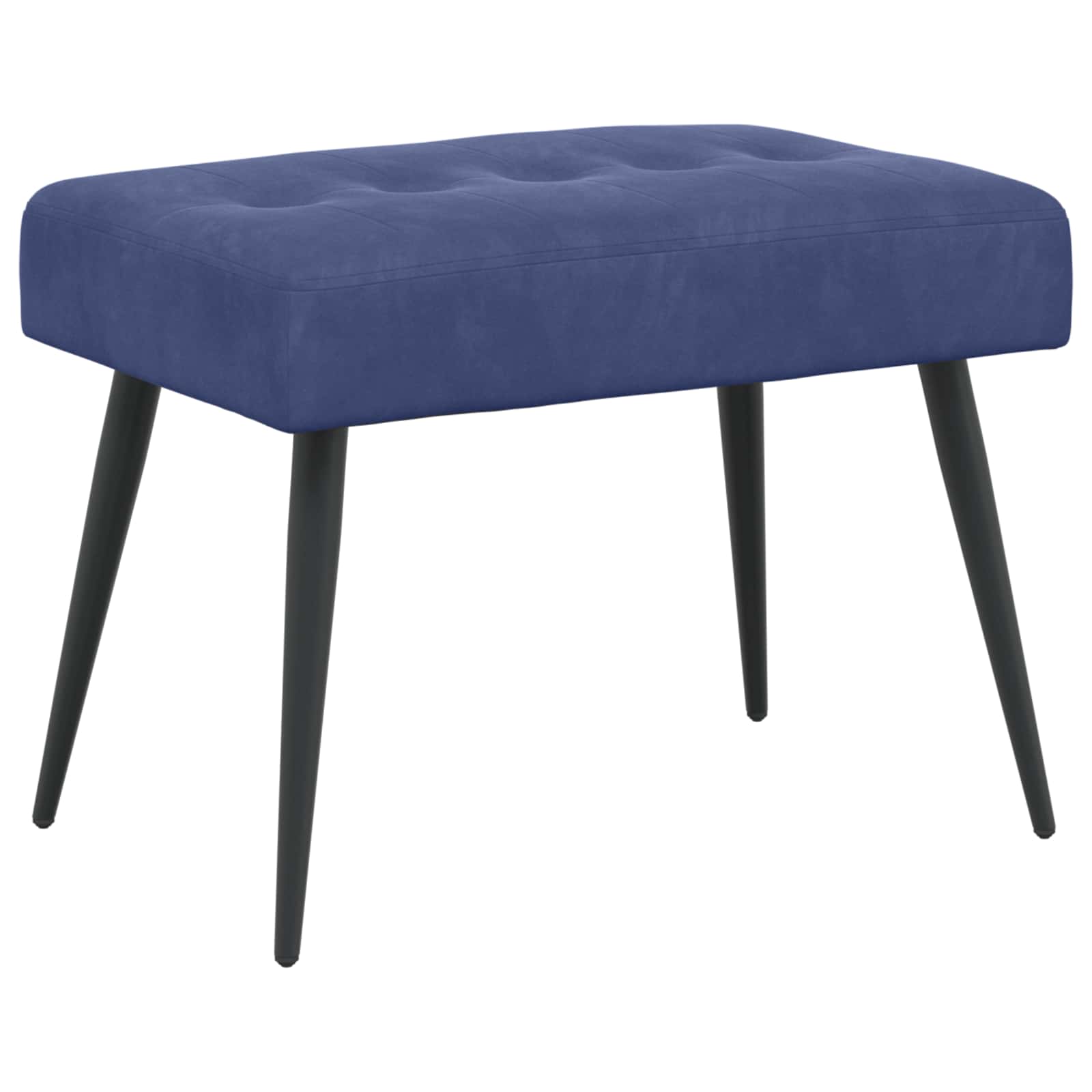 vidaXL Bancă cu butoane capitonate Albastru Poliție 60 x 40 x 45 cm