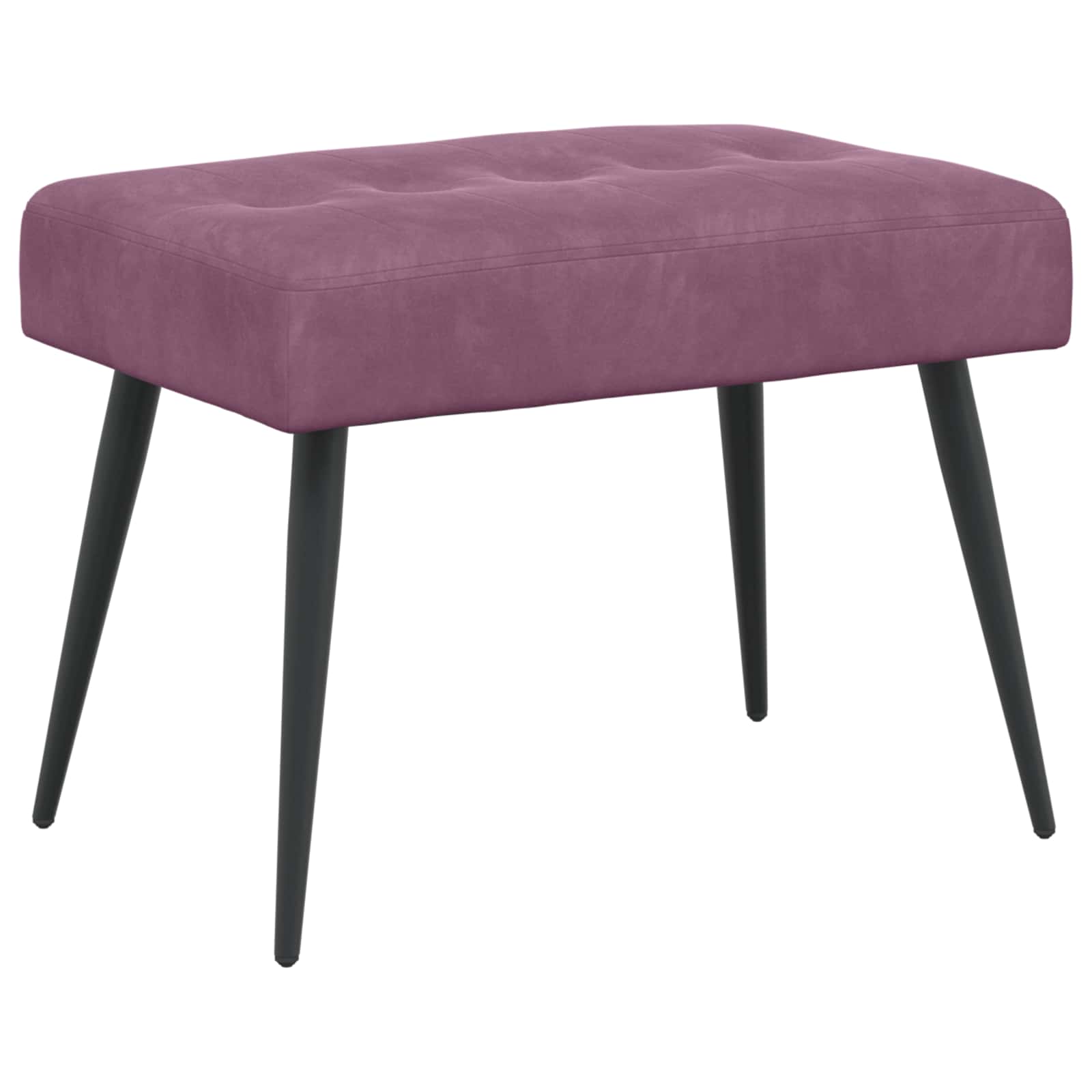 vidaXL Bancă cu butoane capitonate Violet 60 x 40 x 45 cm Catifea