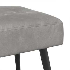 Lavice s knoflíkovým prošíváním Světle šedá 80 x 40 x 46 cm - obrázek 6