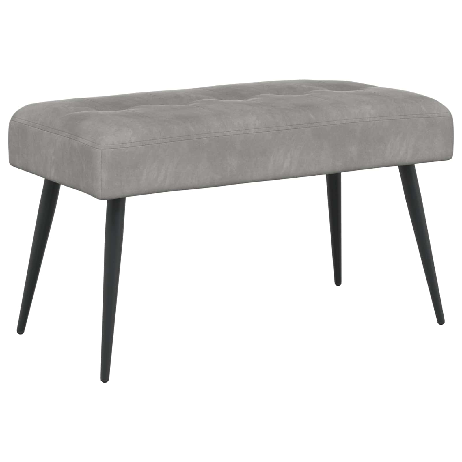 vidaXL Bancă cu butoane capitonate Gri deschis 80 x 40 x 46 cm Catifea