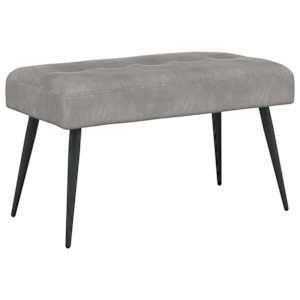 Lavice s knoflíkovým prošíváním Světle šedá 80 x 40 x 46 cm - obrázek 2