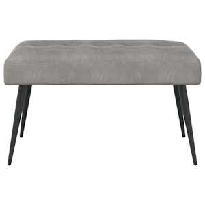 Lavice s knoflíkovým prošíváním Světle šedá 80 x 40 x 46 cm - obrázek 5