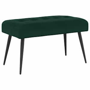 Lavice s knoflíkovým prošíváním Tmavě zelená 80 x 40 x 46 cm - obrázek 2