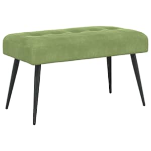 Lavice s knoflíkovým prošíváním Světlá zelená 80 x 40 x 46 cm - obrázek 2