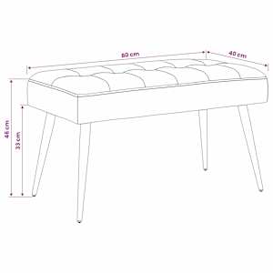 Lavice s knoflíkovým prošíváním Světlá zelená 80 x 40 x 46 cm - obrázek 9