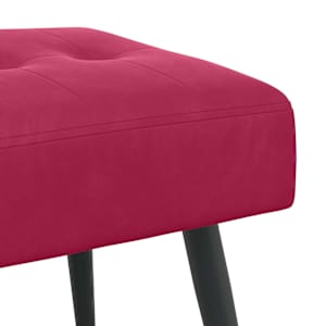 Lavice s knoflíkovým prošíváním Víno Červené 80 x 40 x 46 cm - obrázek 6