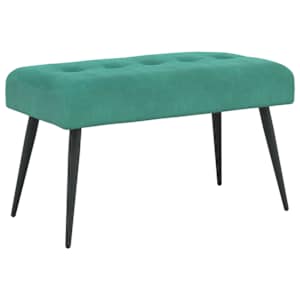 Lavice s knoflíkovým prošíváním Tyrkysová 80 x 40 x 46 cm Samet - obrázek 2