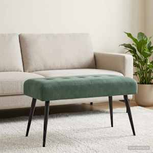 Lavice s knoflíkovým prošíváním Mořská zelená 80 x 40 x 46 cm - obrázek 1