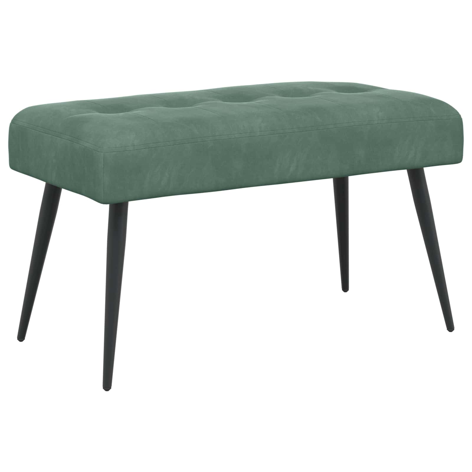 vidaXL Bancă cu butoane capitonate Verde Mării 80 x 40 x 46 cm Catifea