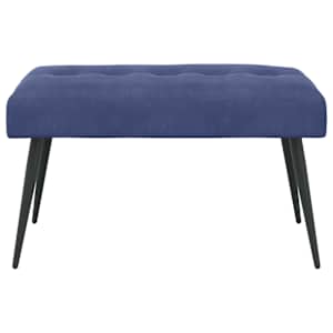 Lavice s knoflíkovým prošíváním Policová modrá 80 x 40 x 46 cm - obrázek 5