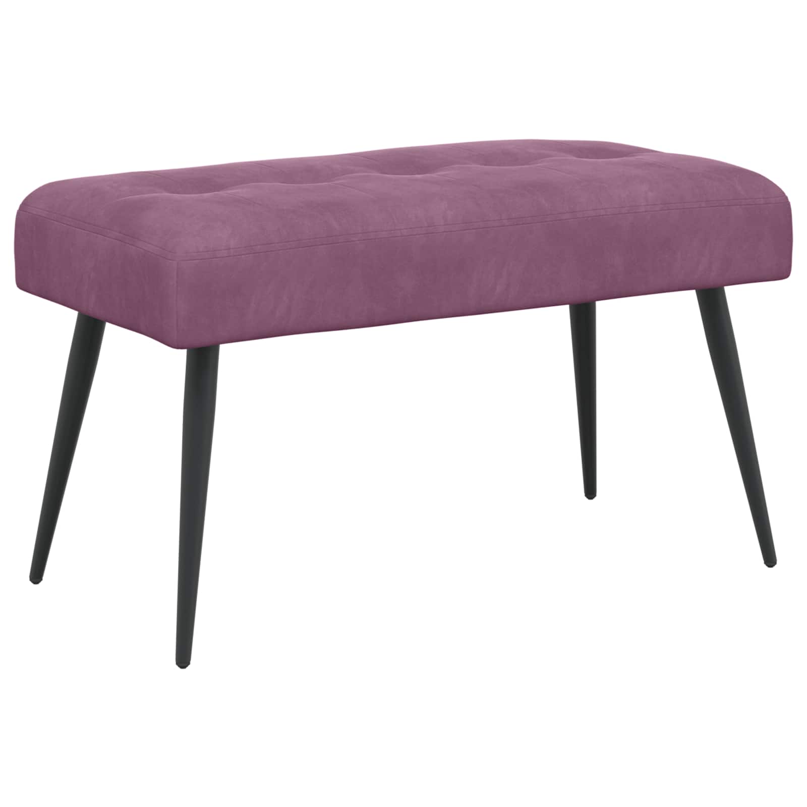 vidaXL Bancă cu butoane capitonate Violet 80 x 40 x 46 cm Catifea