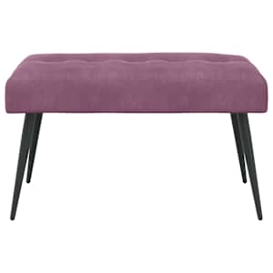 Lavice s knoflíkovým prošíváním Fialová 80 x 40 x 46 cm Samet - obrázek 5