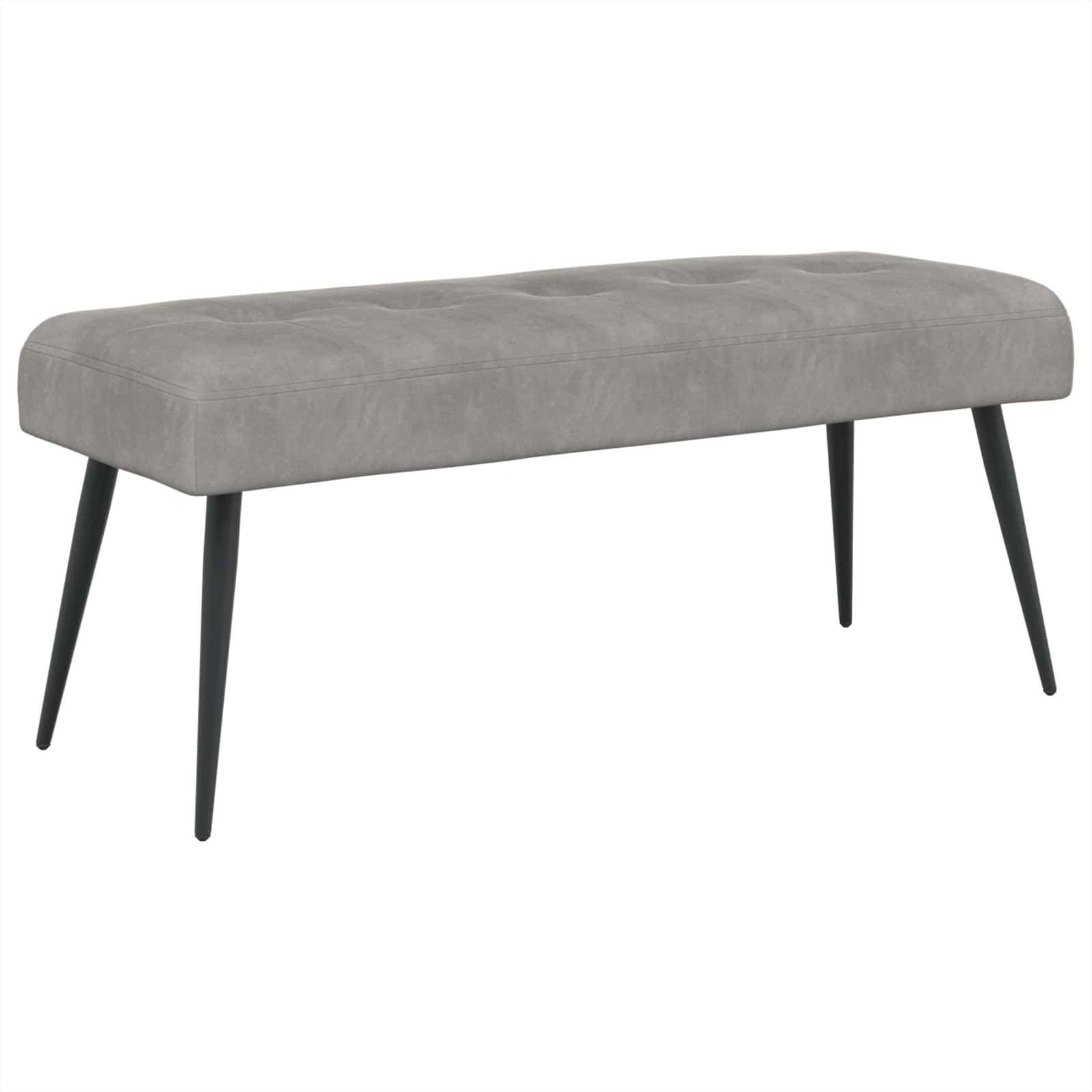 vidaXL Bancă cu butoane capitonate Gri deschis 110 x 40 x 46 cm