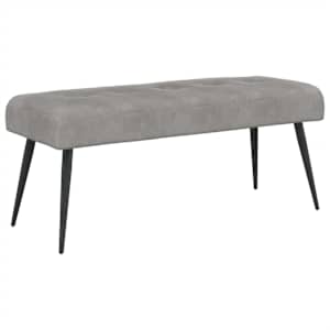Lavice s knoflíkovým prošíváním Světle šedá 110 x 40 x 46 cm - obrázek 2