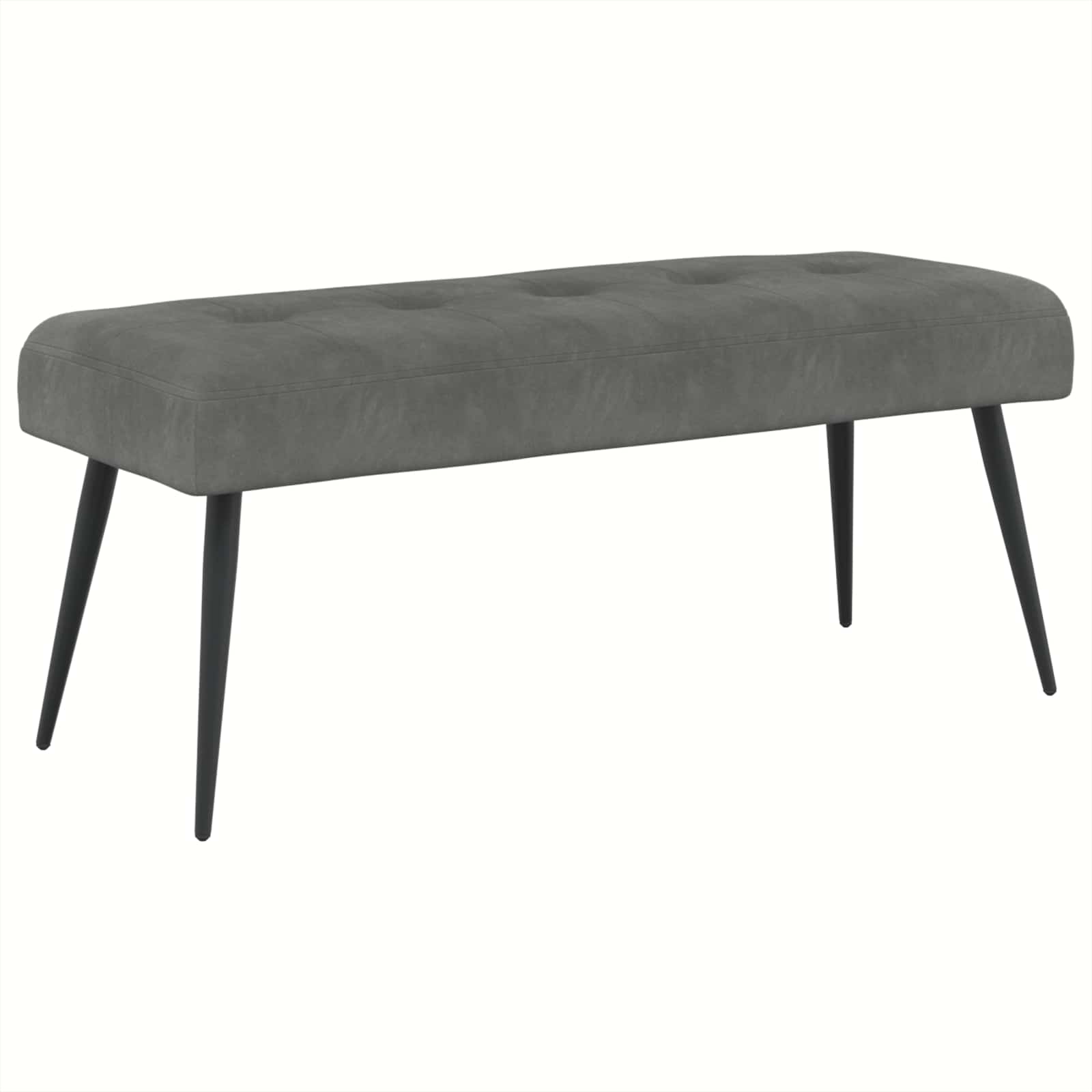 vidaXL Bancă cu butoane capitonate Gri închis 110 x 40 x 46 cm Catifea