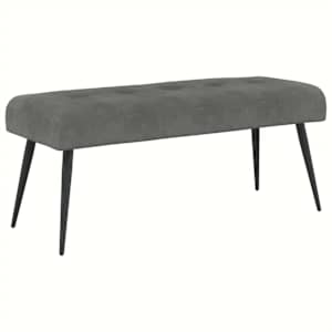Lavice s knoflíkovým prošíváním Tmavě šedá 110 x 40 x 46 cm - obrázek 2