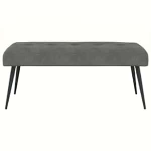 Lavice s knoflíkovým prošíváním Tmavě šedá 110 x 40 x 46 cm - obrázek 5