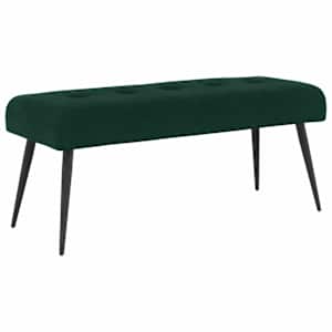 Lavice s knoflíkovým prošíváním Tmavě zelená 110 x 40 x 46 cm - obrázek 2