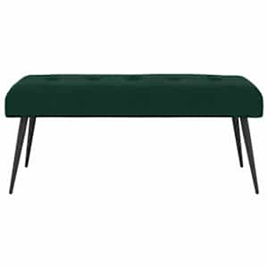 Lavice s knoflíkovým prošíváním Tmavě zelená 110 x 40 x 46 cm - obrázek 5