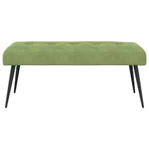 Lavice s knoflíkovým prošíváním Světlá zelená 110 x 40 x 46 cm - obrázek 5